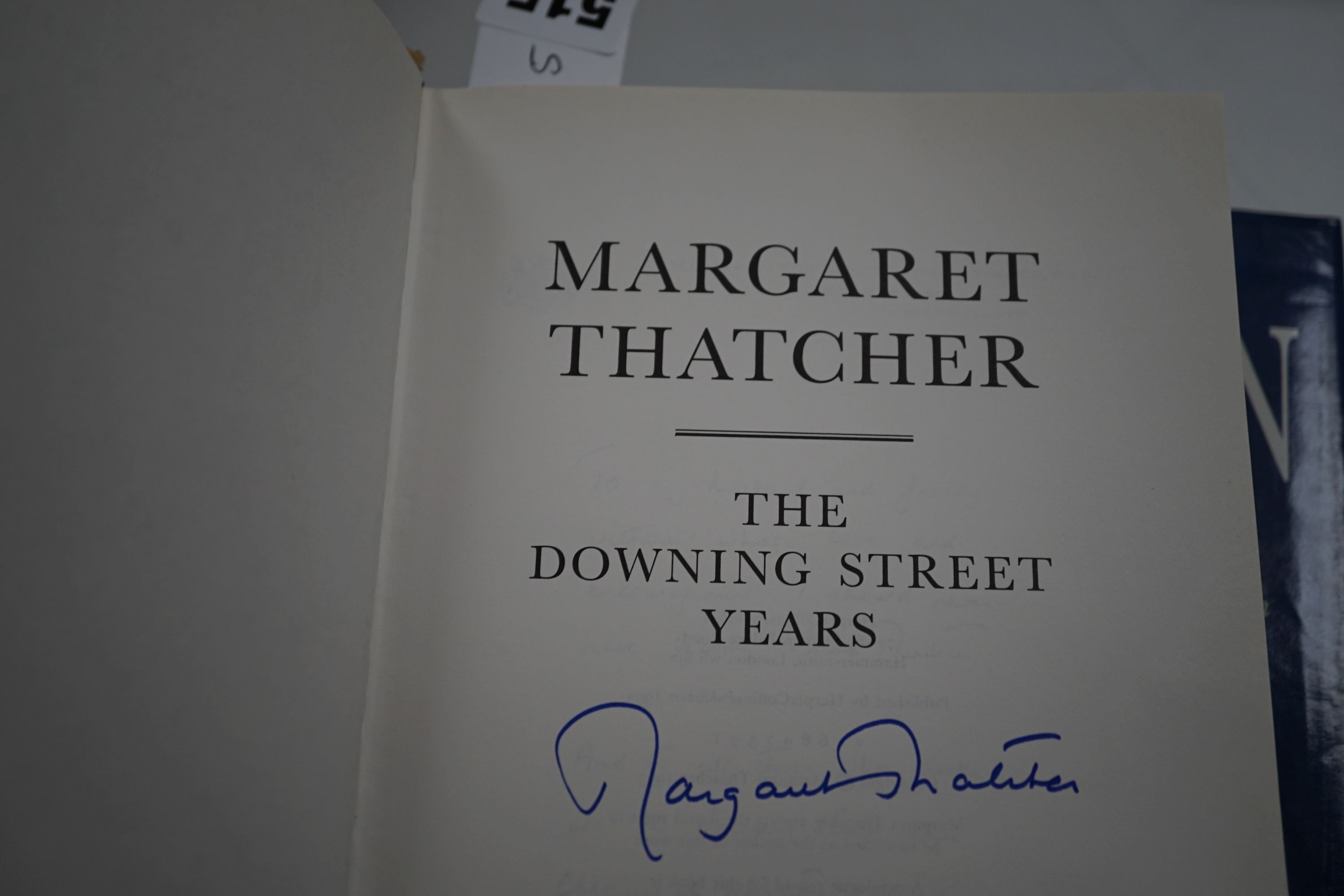 Margaret Thatcher, The Downing Street years, signed together with cricket books including The Don by Roland Perry, Bradman The Illustrated Biography by Michael Page and The Bradman Albums volumes 1 and 2